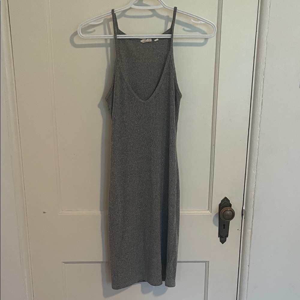 Aritzia Charcoal Knit Mini Dress